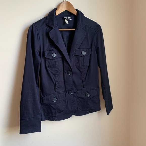 St. John’s Bay Navy Utility Cargo Jacket Blazer - Picture 8 of 15